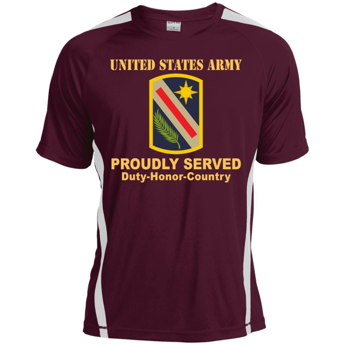 US ARMY 321 SUSTAINMENT BRIGADE- Proudly Served T-Shirt On Front For Men-TShirt-Army-Veterans Nation