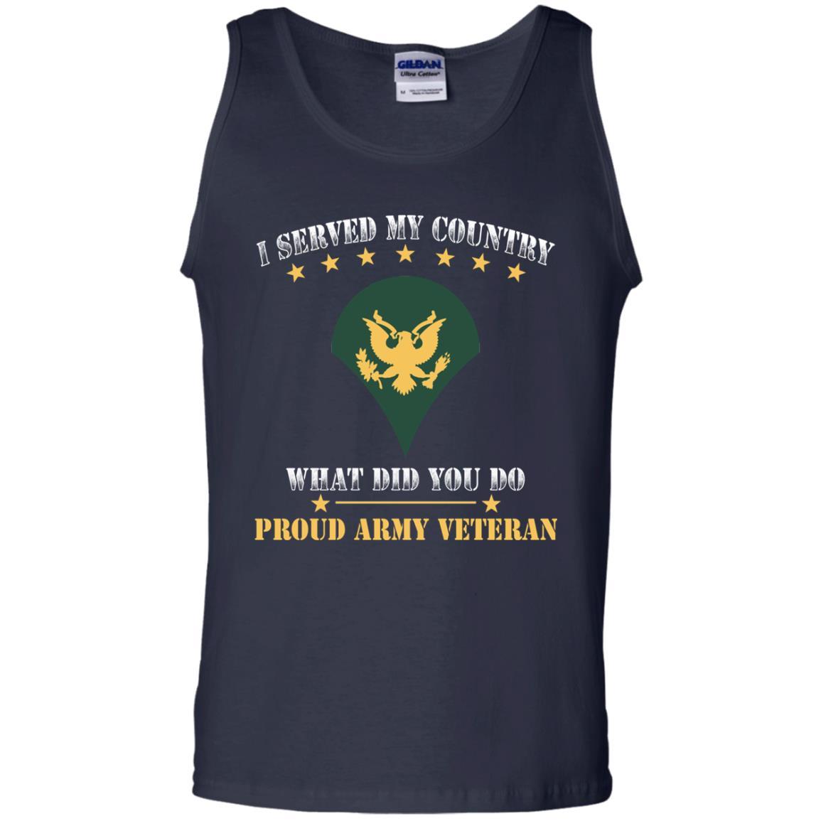 US Army E-4 SPC E4 Specialist Ranks Men Front T Shirt - Proud US Army Veteran-TShirt-Army-Veterans Nation