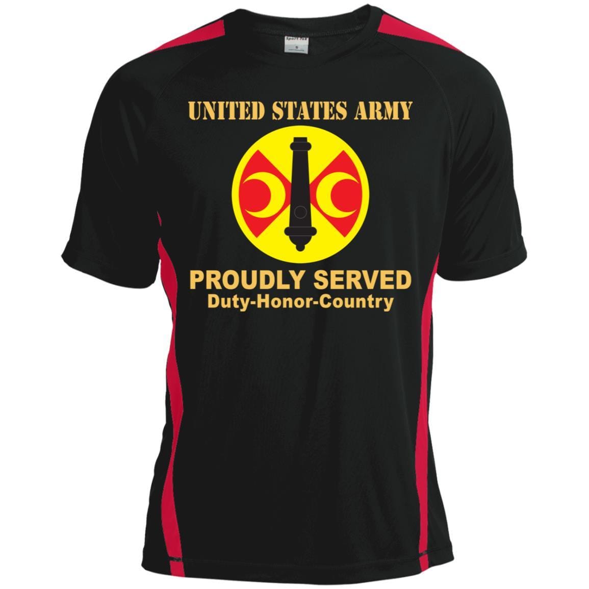 US ARMY 210TH FIRES BRIGADE- Proudly Served T-Shirt On Front For Men-TShirt-Army-Veterans Nation