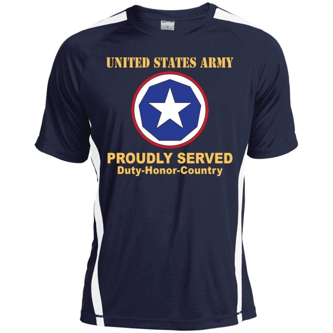 US ARMY 9TH SUPPORT COMMAND- Proudly Served T-Shirt On Front For Men-TShirt-Army-Veterans Nation