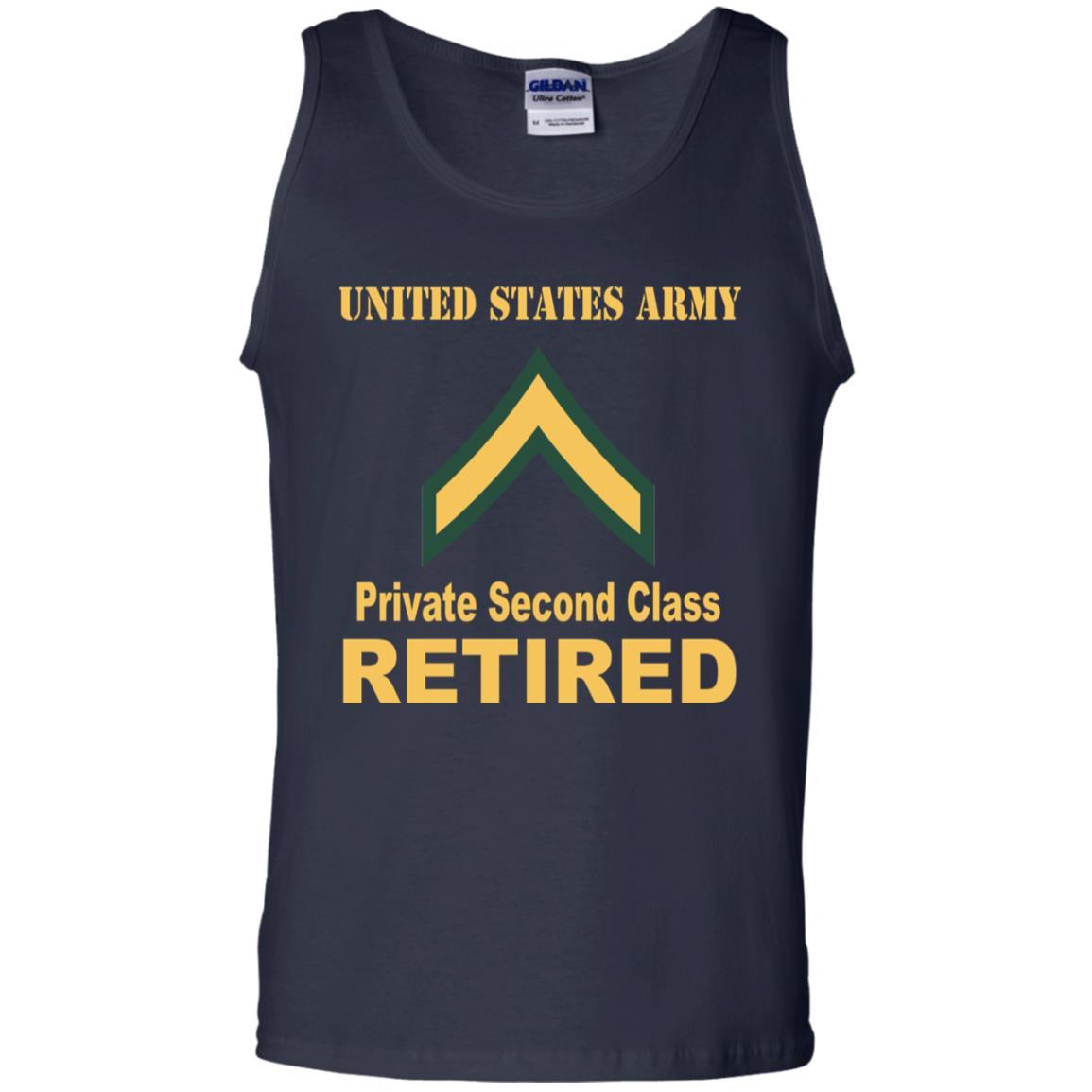 Army E-2 PV2 E2 Private Second Class Enlisted Soldier Retired Men T Shirt On Front-TShirt-Army-Veterans Nation