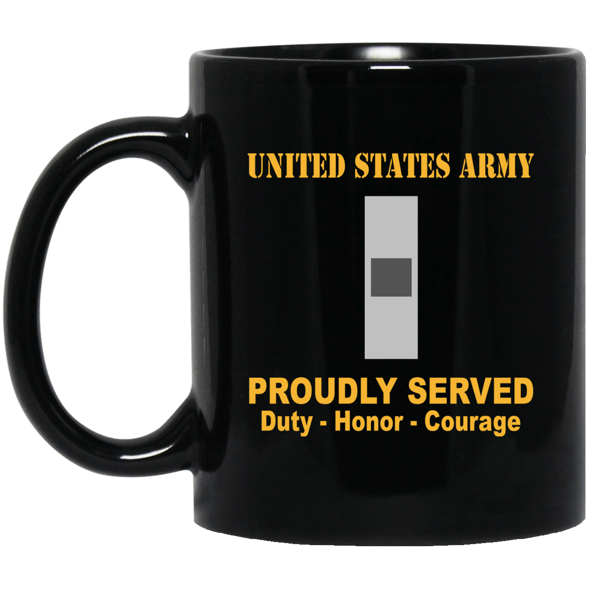 US Army W-1 Warrant Officer 1 W1 WO1 Warrant Officer Ranks Proudly Served Black Mug Black Mug-Mug-Army-Ranks-Veterans Nation