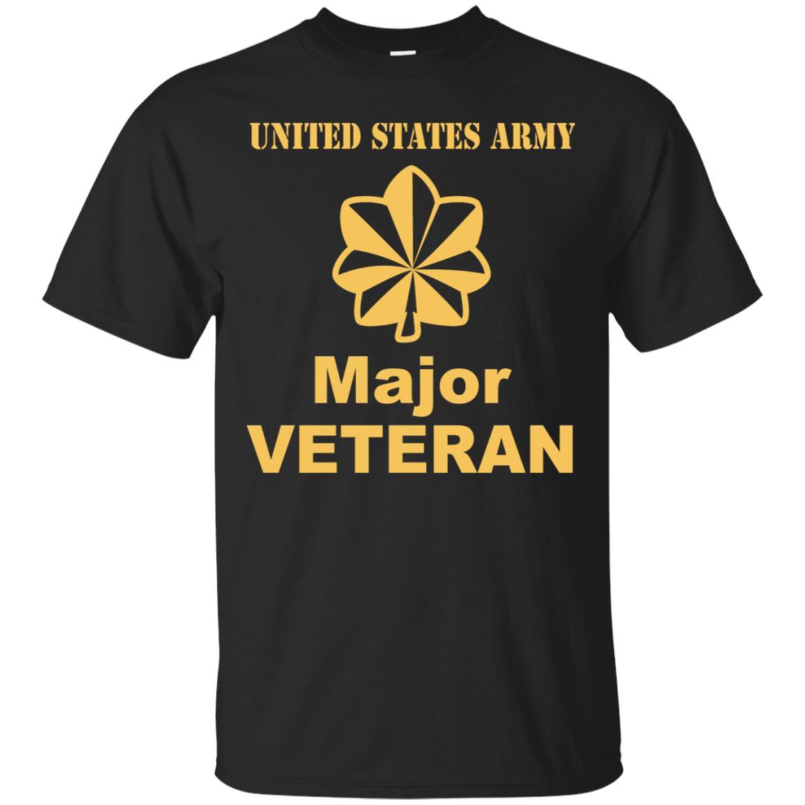 US Army O-4 Major O4 MAJ Field Officer Ranks Veteran Men T Shirt On Front-TShirt-Army-Veterans Nation