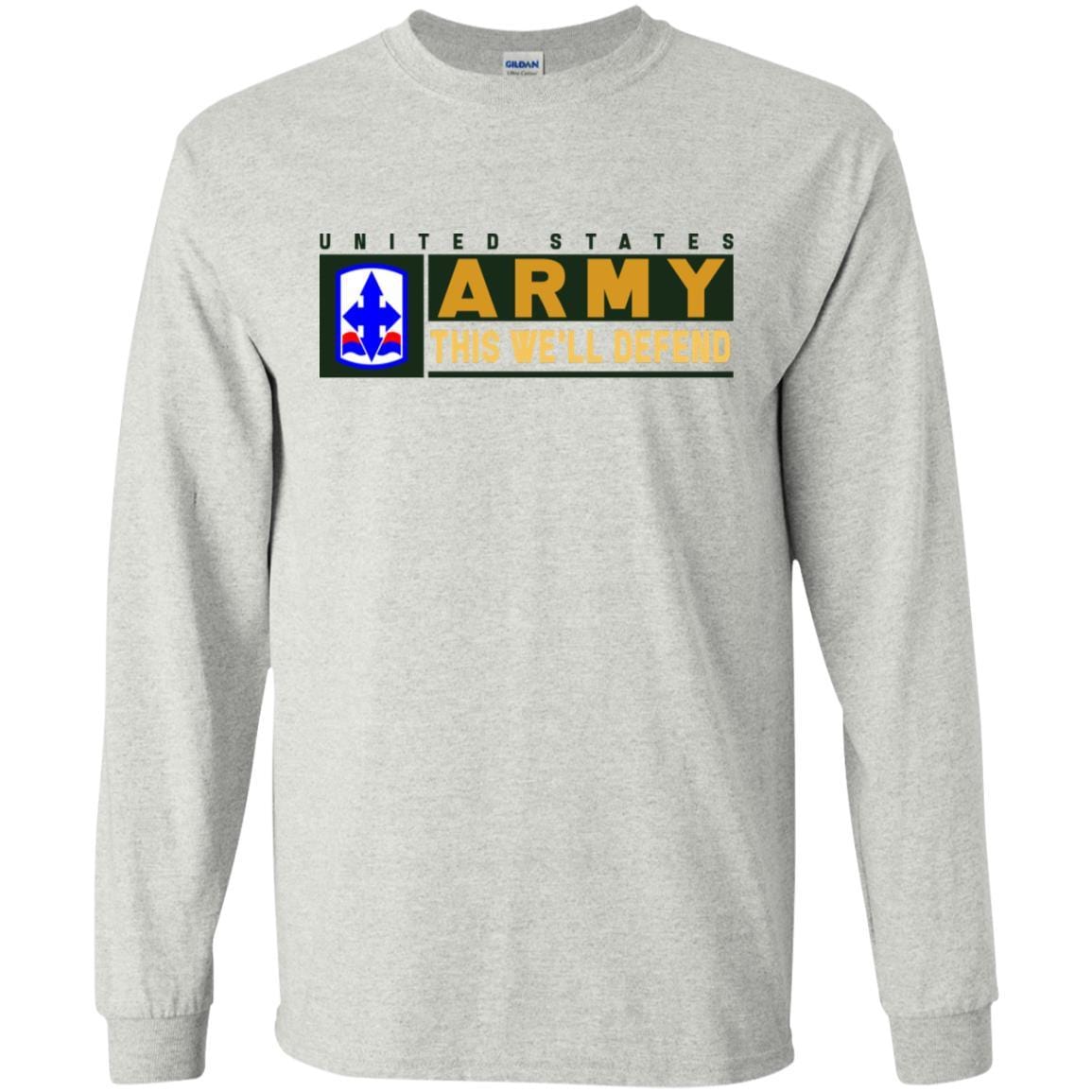 US Army 29TH INFANTRY BRIGADE COMBAT TEAM CSIB- This We'll Defend T-Shirt On Front For Men-TShirt-Army-Veterans Nation