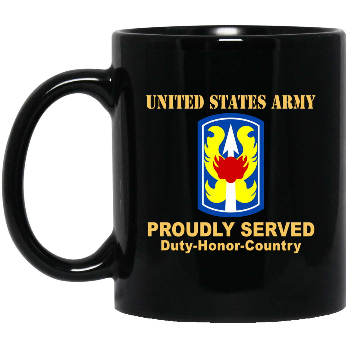 US ARMY 199TH INFANTRY BRIGADE - 11 oz - 15 oz Black Mug-Mug-Army-CSIB-Veterans Nation