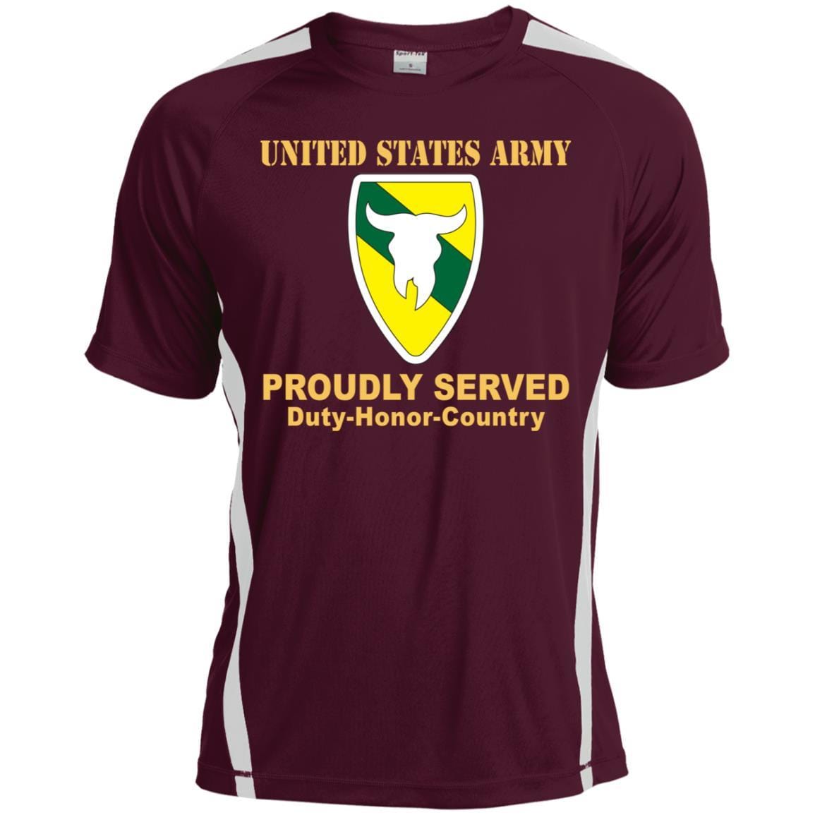 US ARMY 163 ARMORED BRIGADE- Proudly Served T-Shirt On Front For Men-TShirt-Army-Veterans Nation