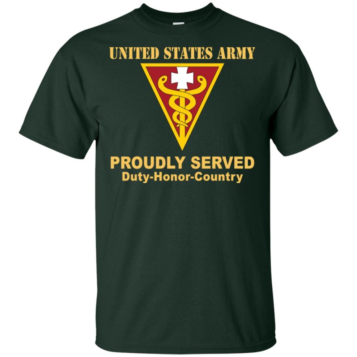 US ARMY 3RD MEDICAL COMMAND- Proudly Served T-Shirt On Front For Men-TShirt-Army-Veterans Nation