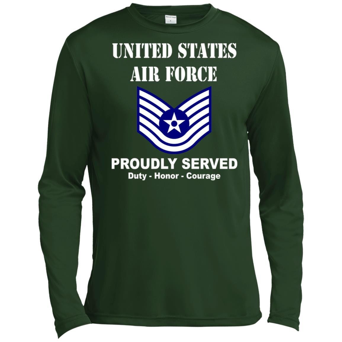 US Air Force E-6 Technical Sergeant TSgt E6 Noncommissioned Officer Ranks T shirt Sport-Tek Tall Pullover Hoodie - T-Shirt-TShirt-USAF-Veterans Nation