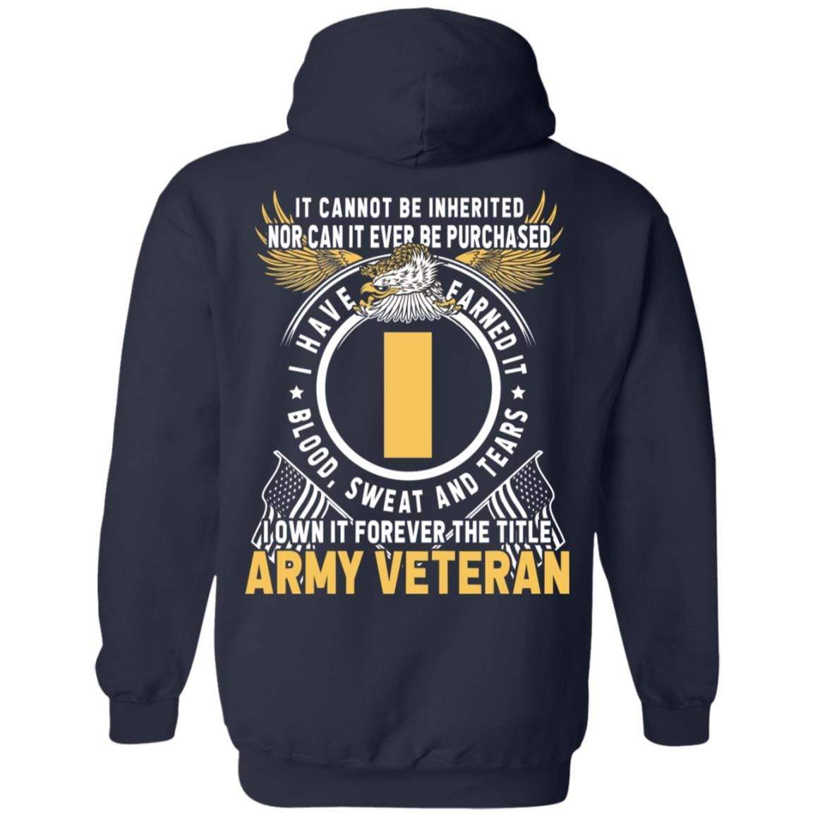 US Army O-1 Second Lieutenant O1 2LT Commissioned Officer Ranks T-Shirt For Men On Back-TShirt-Army-Veterans Nation