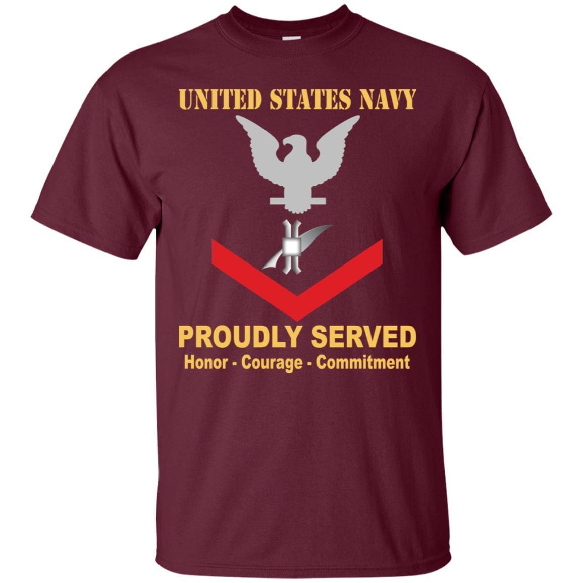 Navy Legalman Navy LN E-4 Rating Badges Proudly Served T-Shirt For Men On Front-TShirt-Navy-Veterans Nation