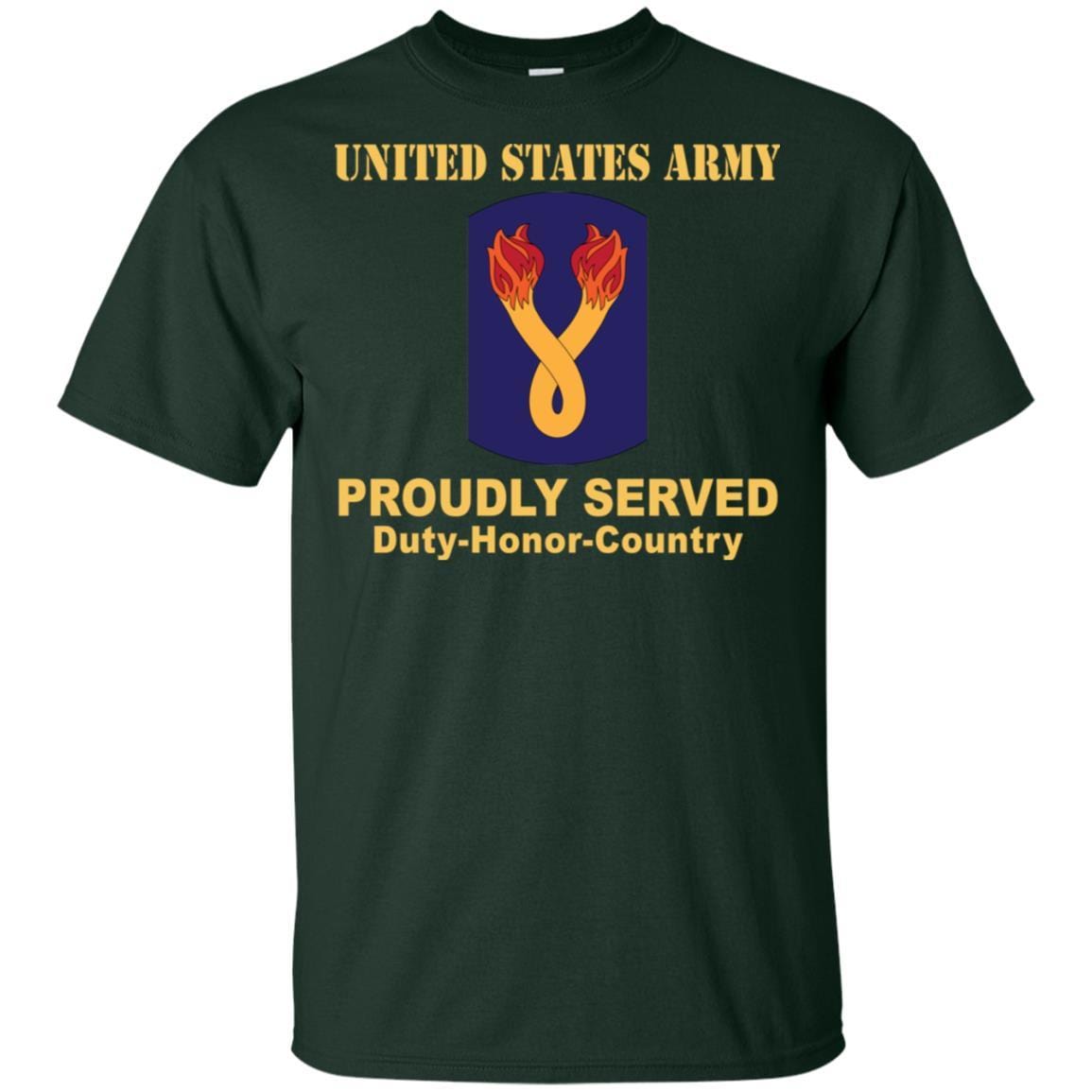 US ARMY 196TH INFANTRY BRIGADE- Proudly Served T-Shirt On Front For Men-TShirt-Army-Veterans Nation