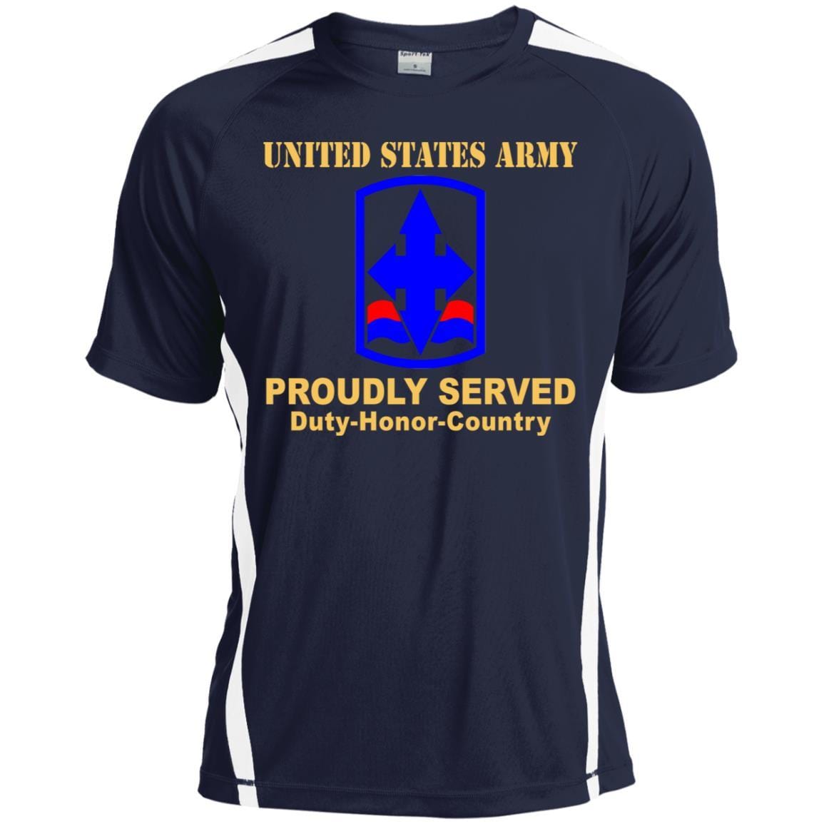 US ARMY 29TH INFANTRY BRIGADE COMBAT TEAM CSIB - Proudly Served T-Shirt On Front For Men-TShirt-Army-Veterans Nation