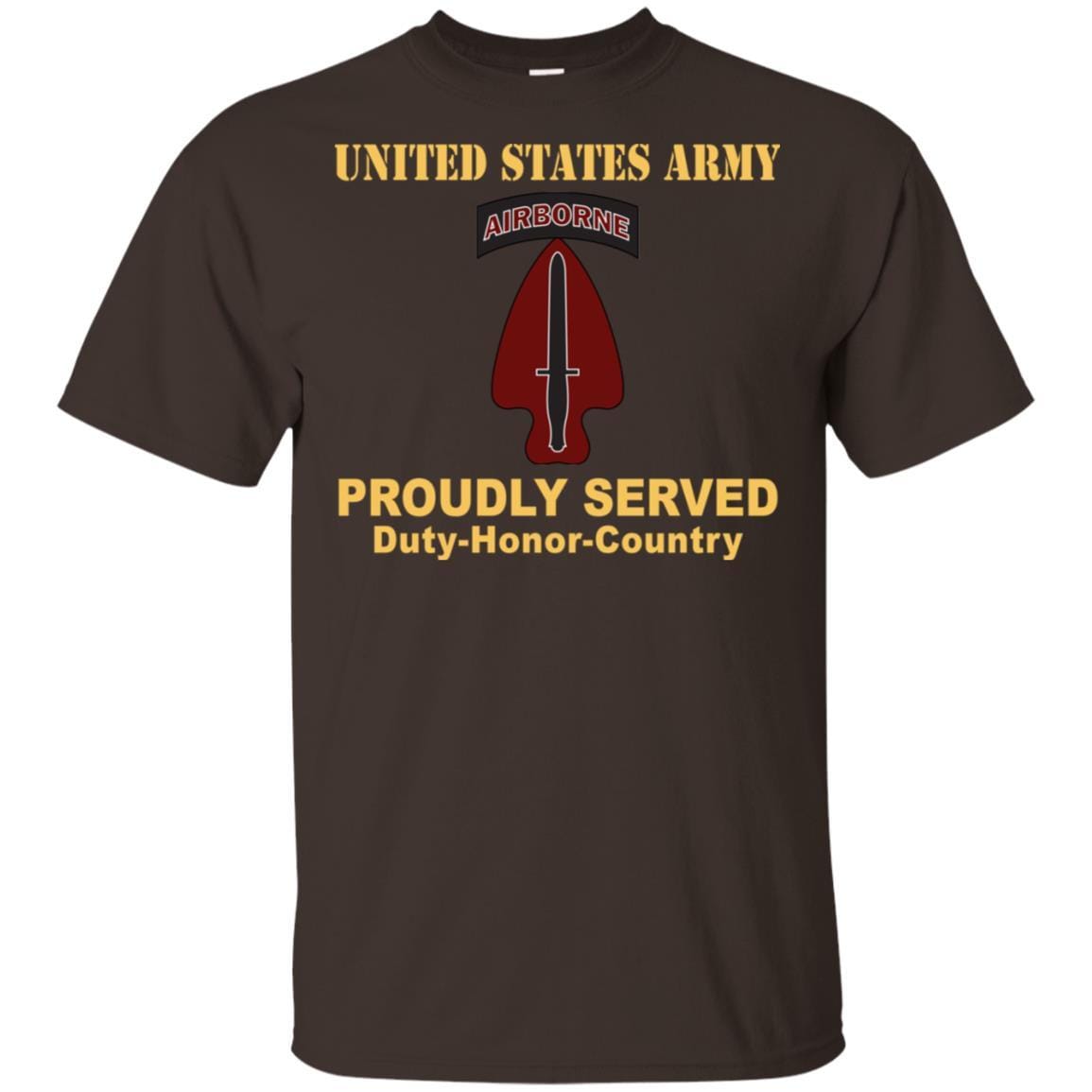 U.S. ARMY SPECIAL OPERATIONS COMMAND- Proudly Served T-Shirt On Front For Men-TShirt-Army-Veterans Nation