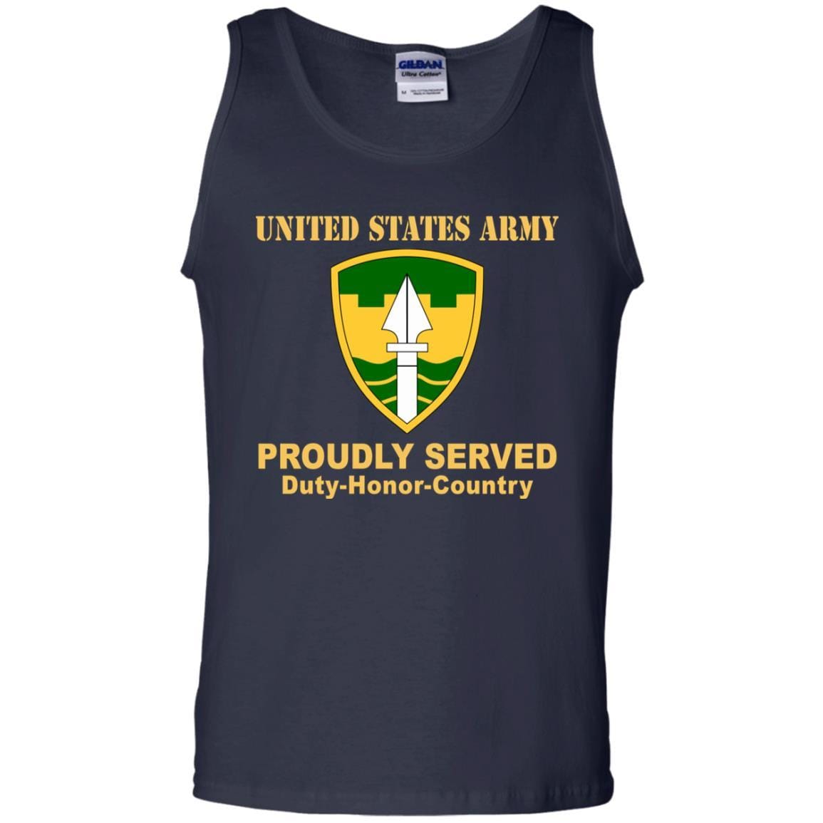 US ARMY 43 MILITARY POLICE BRIGADE- Proudly Served T-Shirt On Front For Men-TShirt-Army-Veterans Nation