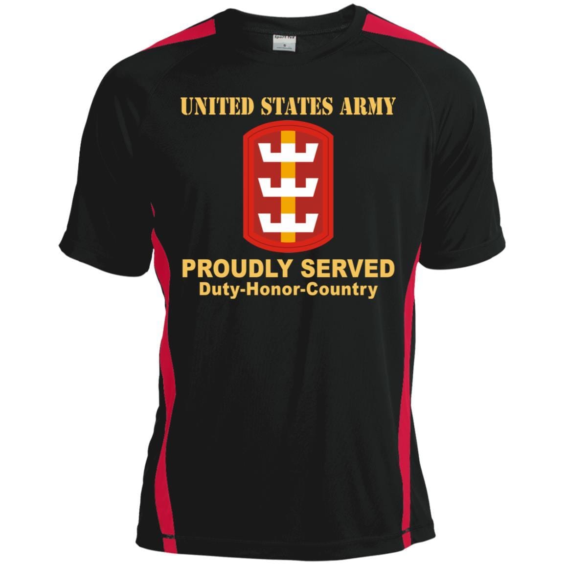 US ARMY 130TH ENGINEER BRIGADE - Proudly Served T-Shirt On Front For Men-TShirt-Army-Veterans Nation