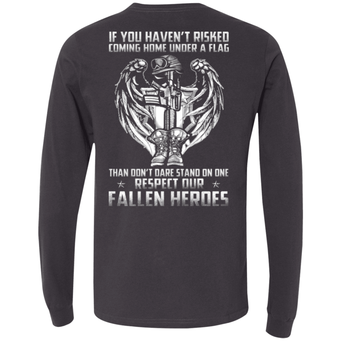Military T-Shirt "Veteran - Under A Flag Respect Our Fallen Heroes"-TShirt-General-Veterans Nation