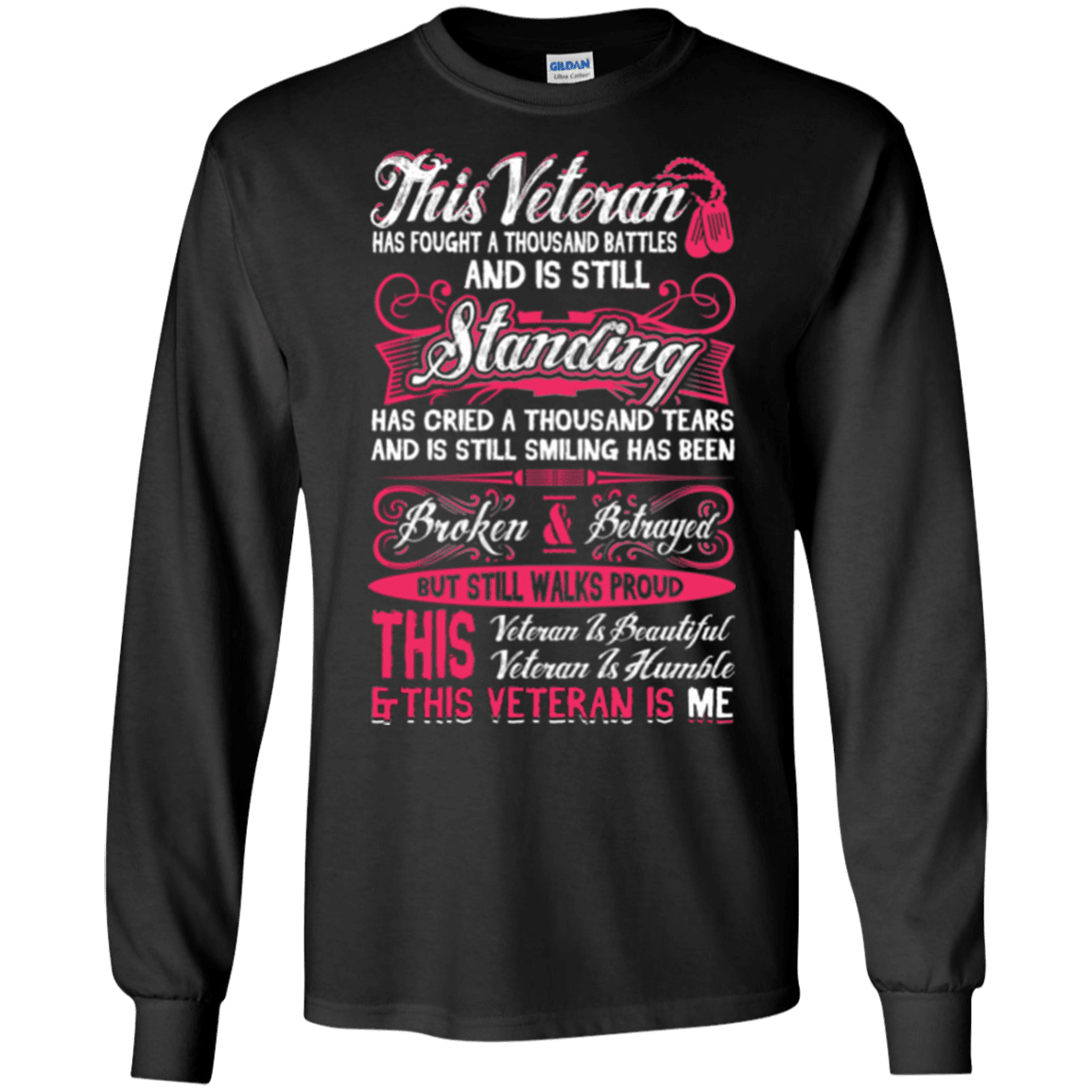 Military T-Shirt "This Veteran is Beautiful and Humble"-TShirt-General-Veterans Nation