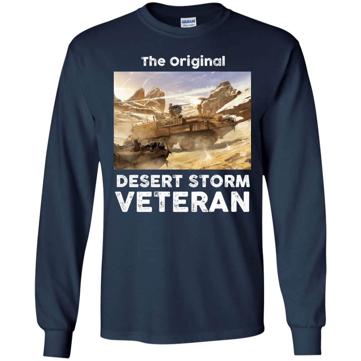 Military T-Shirt "The Original Desert Storm Veteran Men" Front-TShirt-General-Veterans Nation