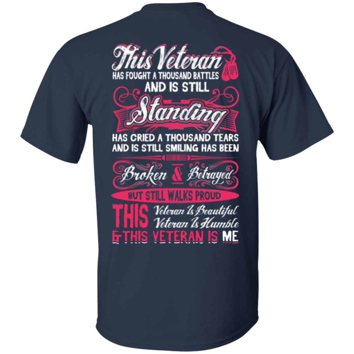 Military T-Shirt "This Veteran is Beautiful and Humble"-TShirt-General-Veterans Nation