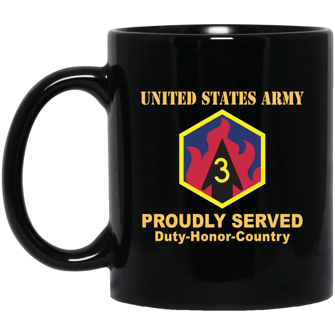 US ARMY 3RD CHEMICAL BRIGADE- 11 oz - 15 oz Black Mug-Mug-Army-CSIB-Veterans Nation