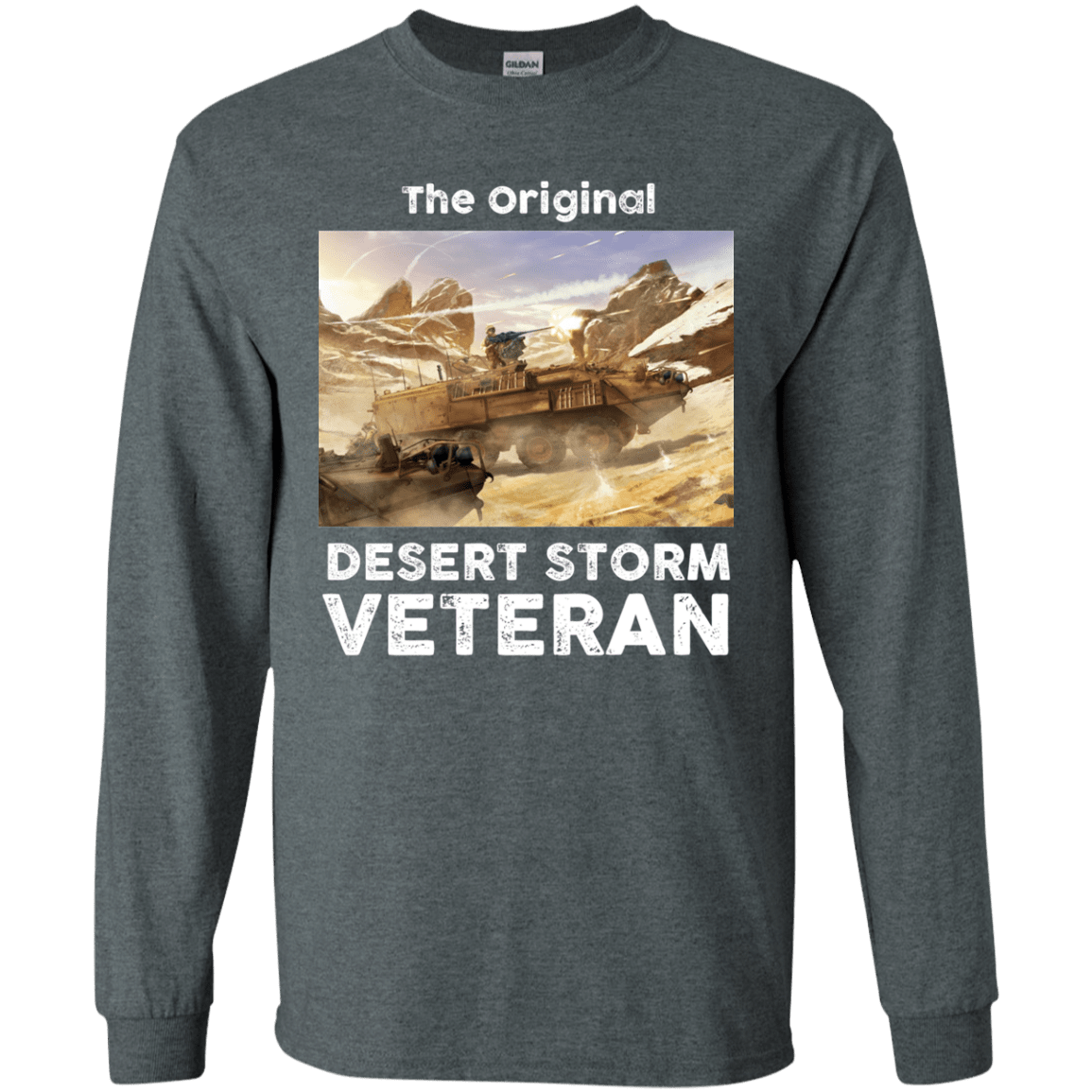 Military T-Shirt "The Original Desert Storm Veteran Men" Front-TShirt-General-Veterans Nation