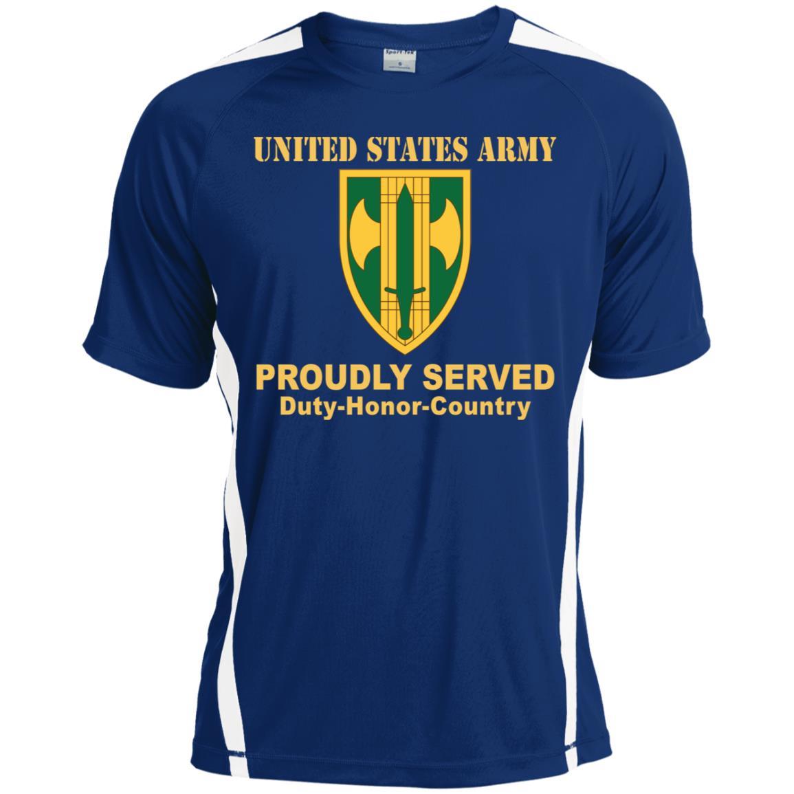 US ARMY 18TH MILITARY POLICE BRIGADE- Proudly Served T-Shirt On Front For Men-TShirt-Army-Veterans Nation