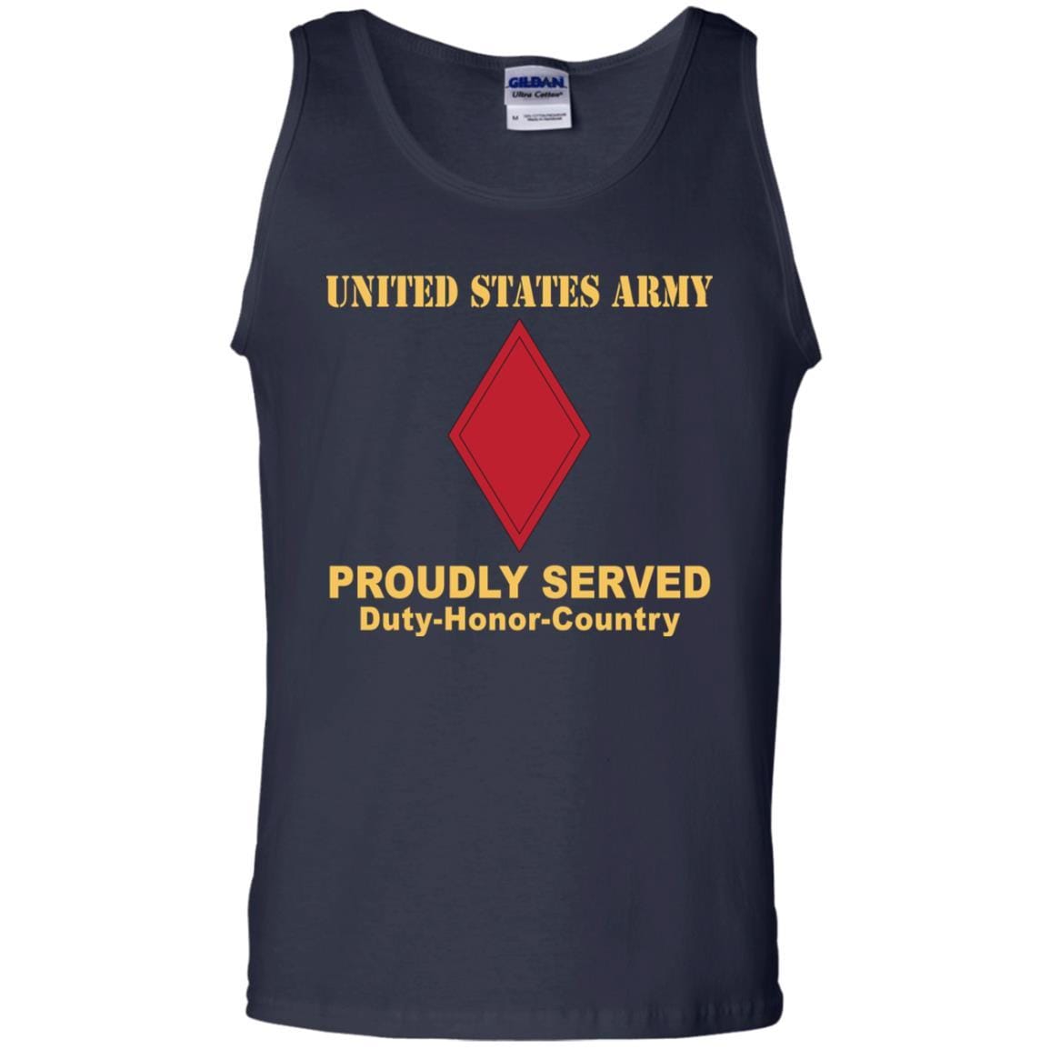 US ARMY 5TH INFANTRY DIVISION- Proudly Served T-Shirt On Front For Men-TShirt-Army-Veterans Nation