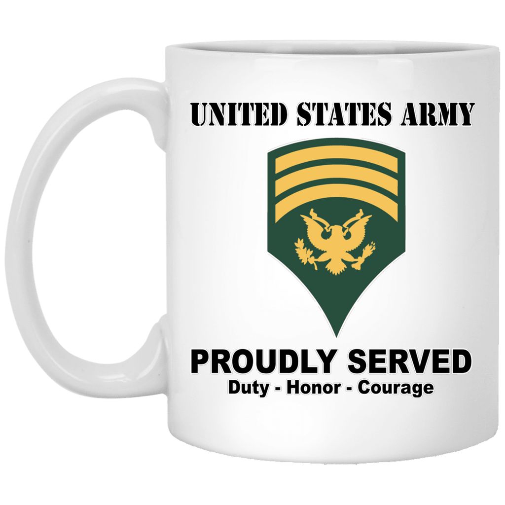 US Army E-7 SPC E7 Specialist Ranks White Coffee Mug - Stainless Travel Mug-Mug-Army-Ranks-Veterans Nation