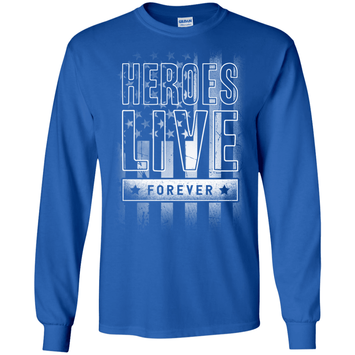 Military T-Shirt "Independent Day - Heroes Live Forever - Men" Front-TShirt-General-Veterans Nation