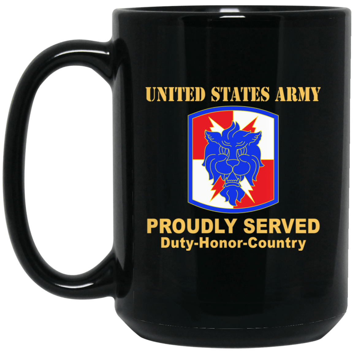 US ARMY 35TH SIGNAL BRIGADE (NO TAB) - 11 oz - 15 oz Black Mug-Mug-Army-CSIB-Veterans Nation