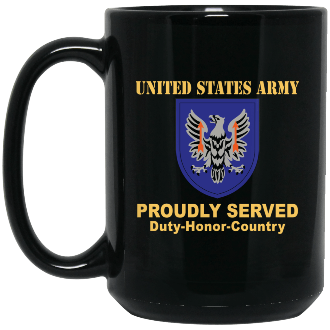 US ARMY 11TH AVIATION COMMAND- 11 oz - 15 oz Black Mug-Mug-Army-CSIB-Veterans Nation