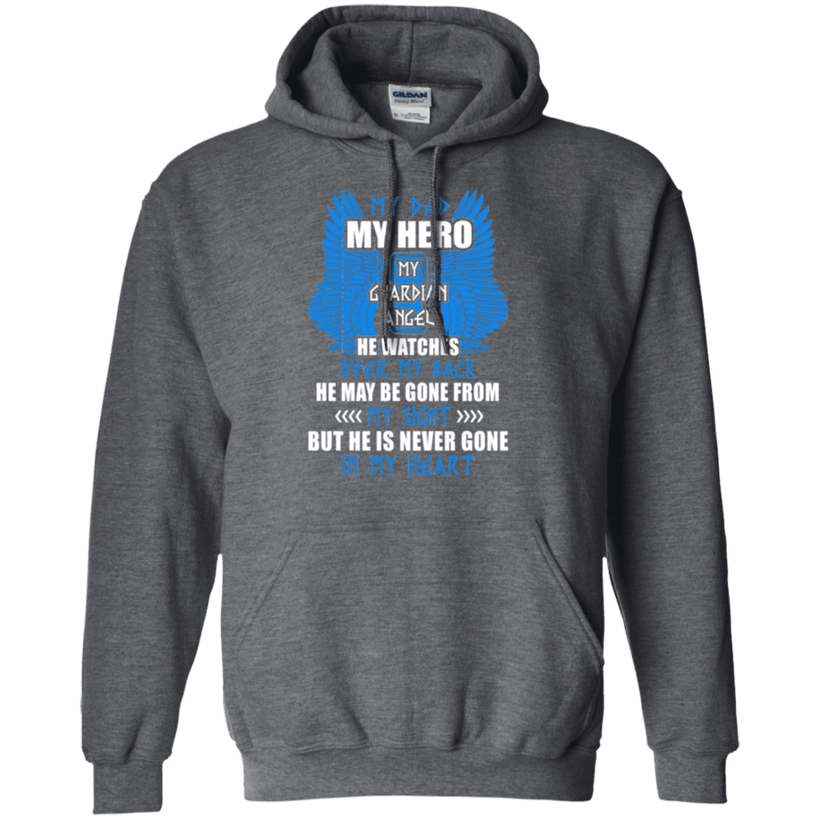 Military T-Shirt "MY DAD IS MY HERO MY GUARDIAN ANGEL"-TShirt-General-Veterans Nation