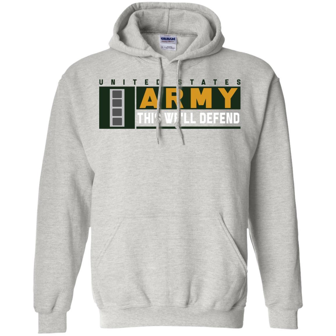 US Army W-4 This We Will Defend Long Sleeve - Pullover Hoodie-TShirt-Army-Veterans Nation