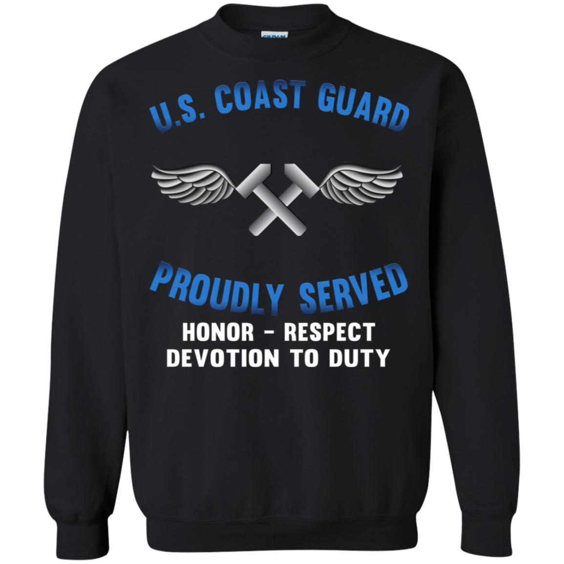 US Coast Guard Aviation Metalsmith AM Logo Proudly Served T-Shirt For Men On Front-TShirt-USCG-Veterans Nation