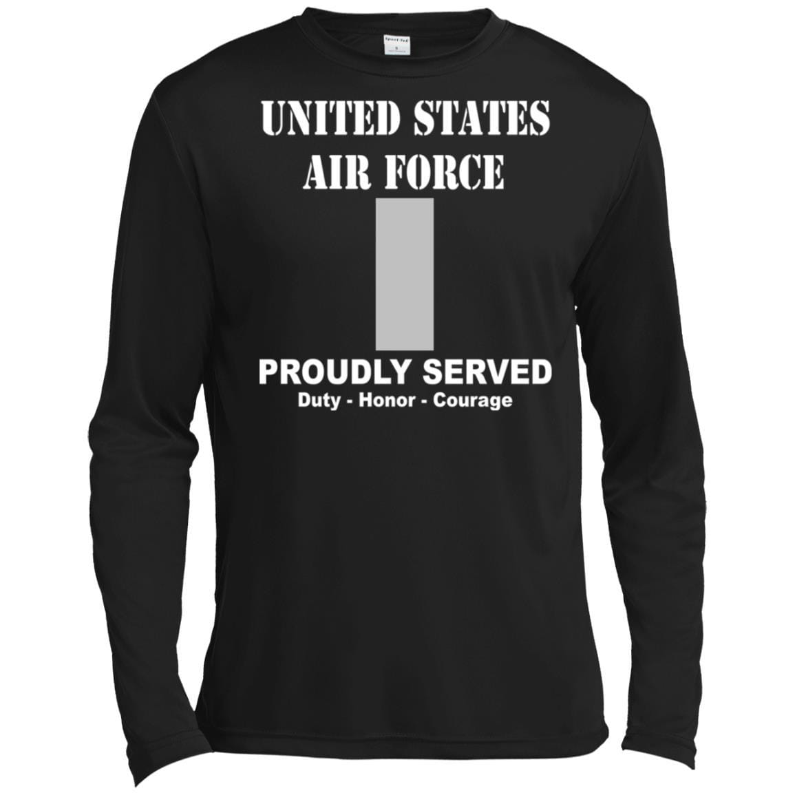 US Air Force O-2 First Lieutenant 1st L O2 Commissioned Officer Ranks T shirt Sport-Tek Tall Pullover Hoodie - T-Shirt-TShirt-USAF-Veterans Nation