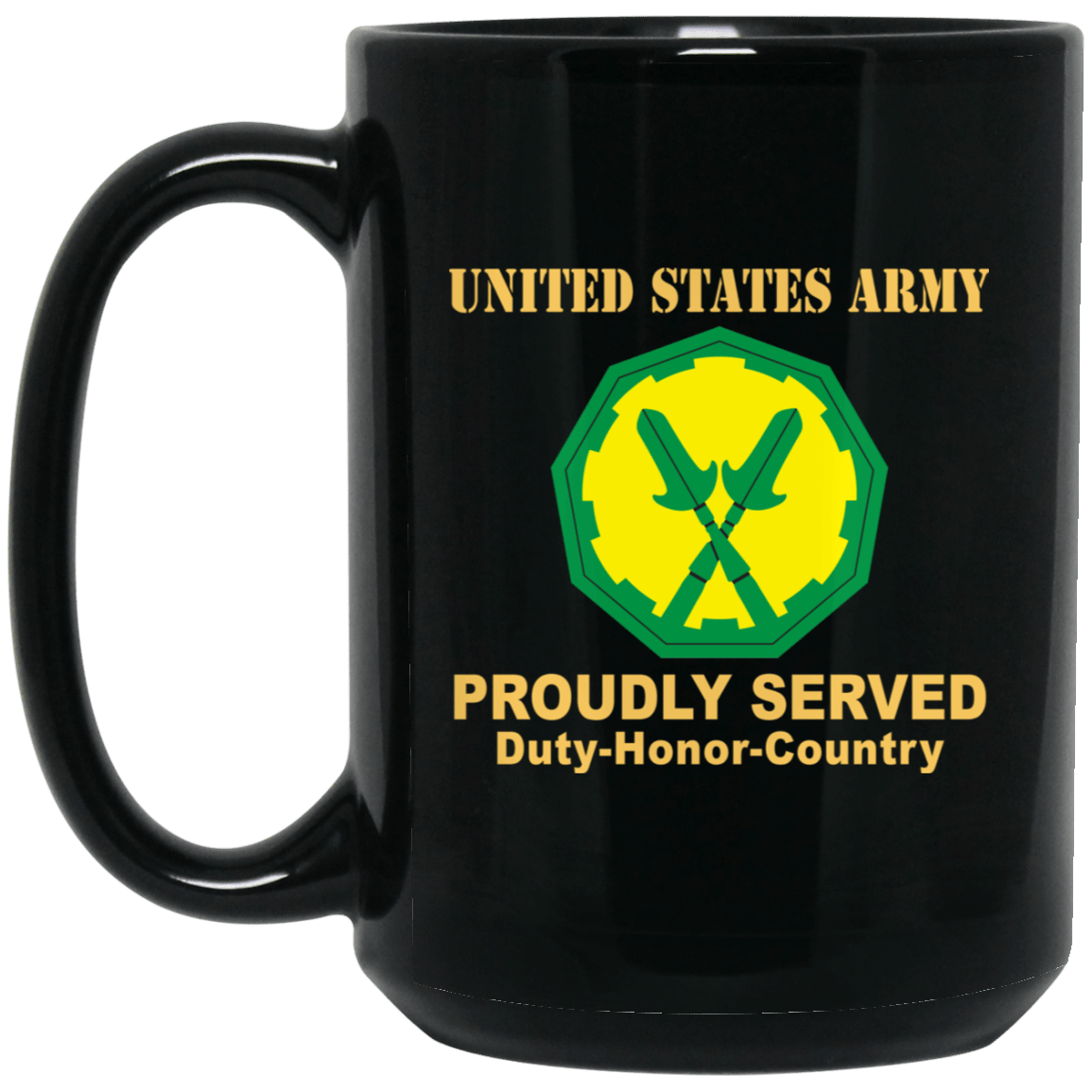 US ARMY 290TH MILITARY POLICE BRIGADE- 11 oz - 15 oz Black Mug-Mug-Army-CSIB-Veterans Nation