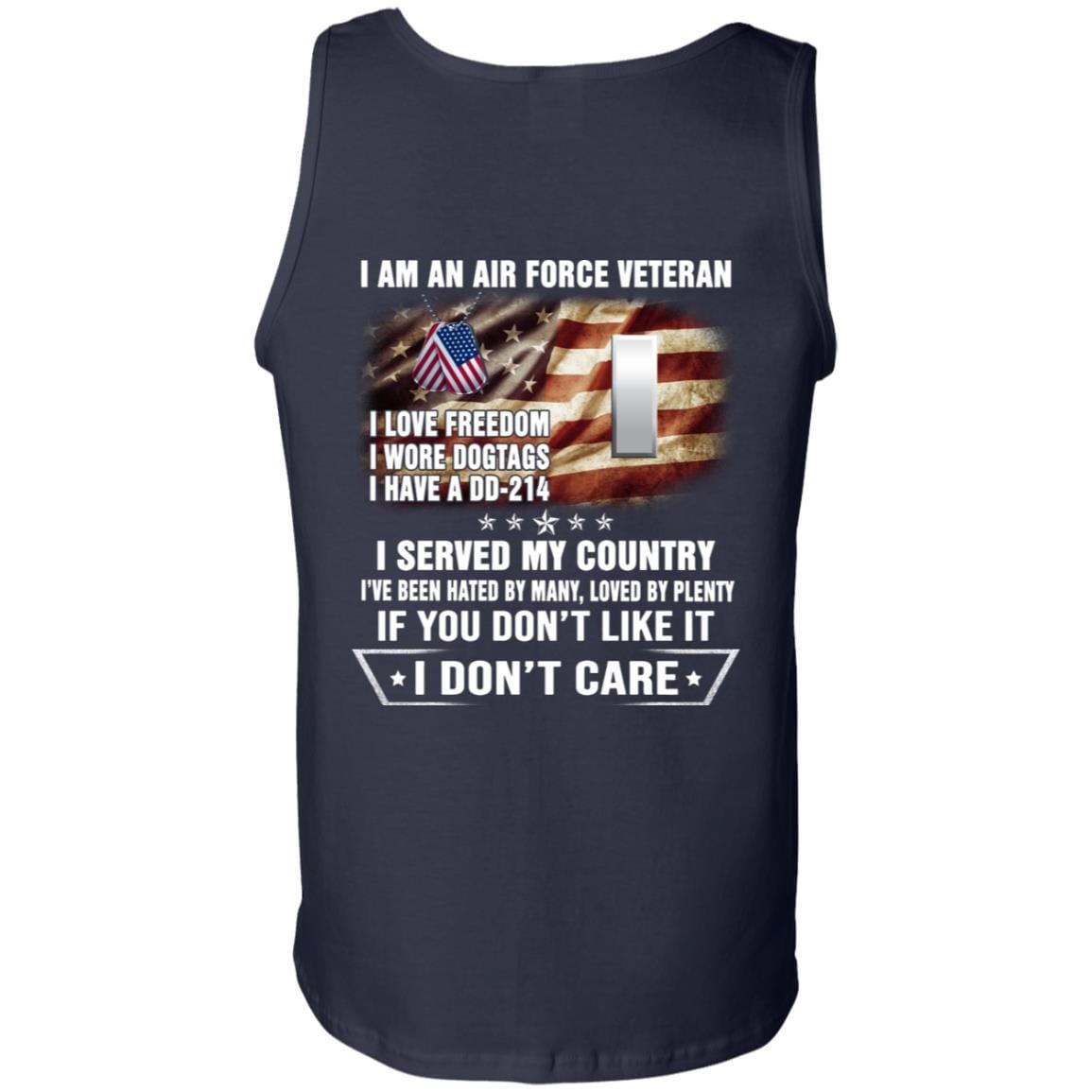 I Am An Air Force O-2 First Lieutenant 1st L O2 Commissioned Officer Ranks Veteran T-Shirt On Back-TShirt-USAF-Veterans Nation