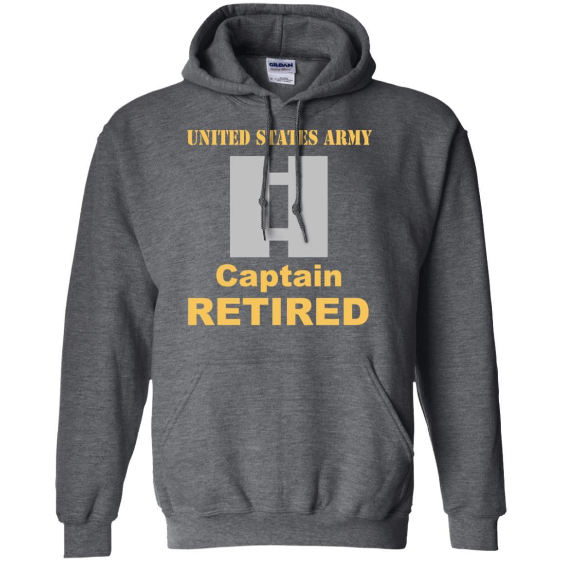 US Army O-3 Captain O3 CPT Commissioned Officer Retired Men T Shirt On Front-TShirt-Army-Veterans Nation