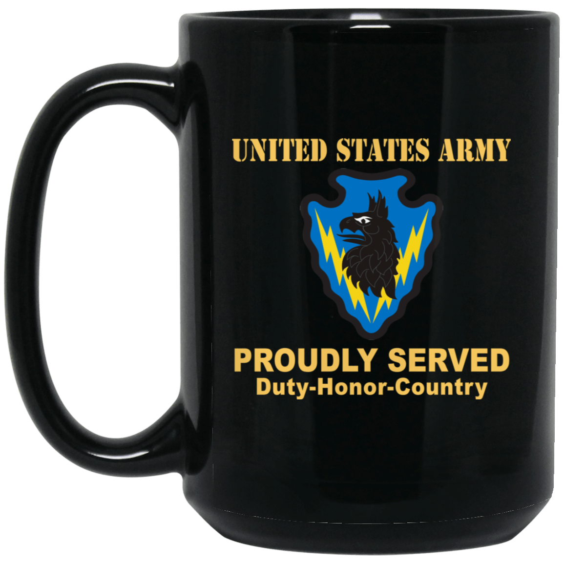 US ARMY 71ST EXPEDITIONARY MILITARY INTELLIGENCE BRIGADE - 11 oz - 15 oz Black Mug-Mug-Army-CSIB-Veterans Nation