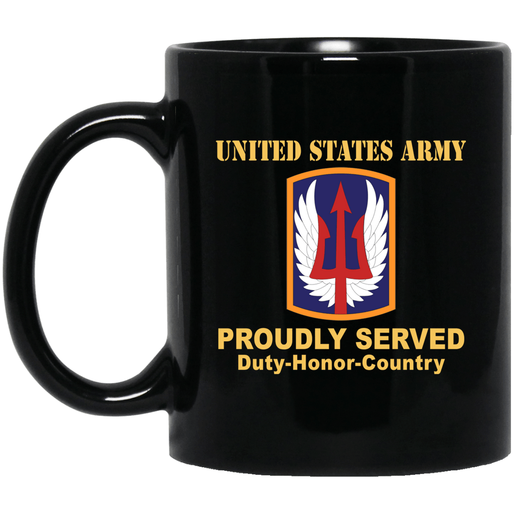 US ARMY 185TH THEATER AVIATION BRIGADE- 11 oz - 15 oz Black Mug-Mug-Army-CSIB-Veterans Nation