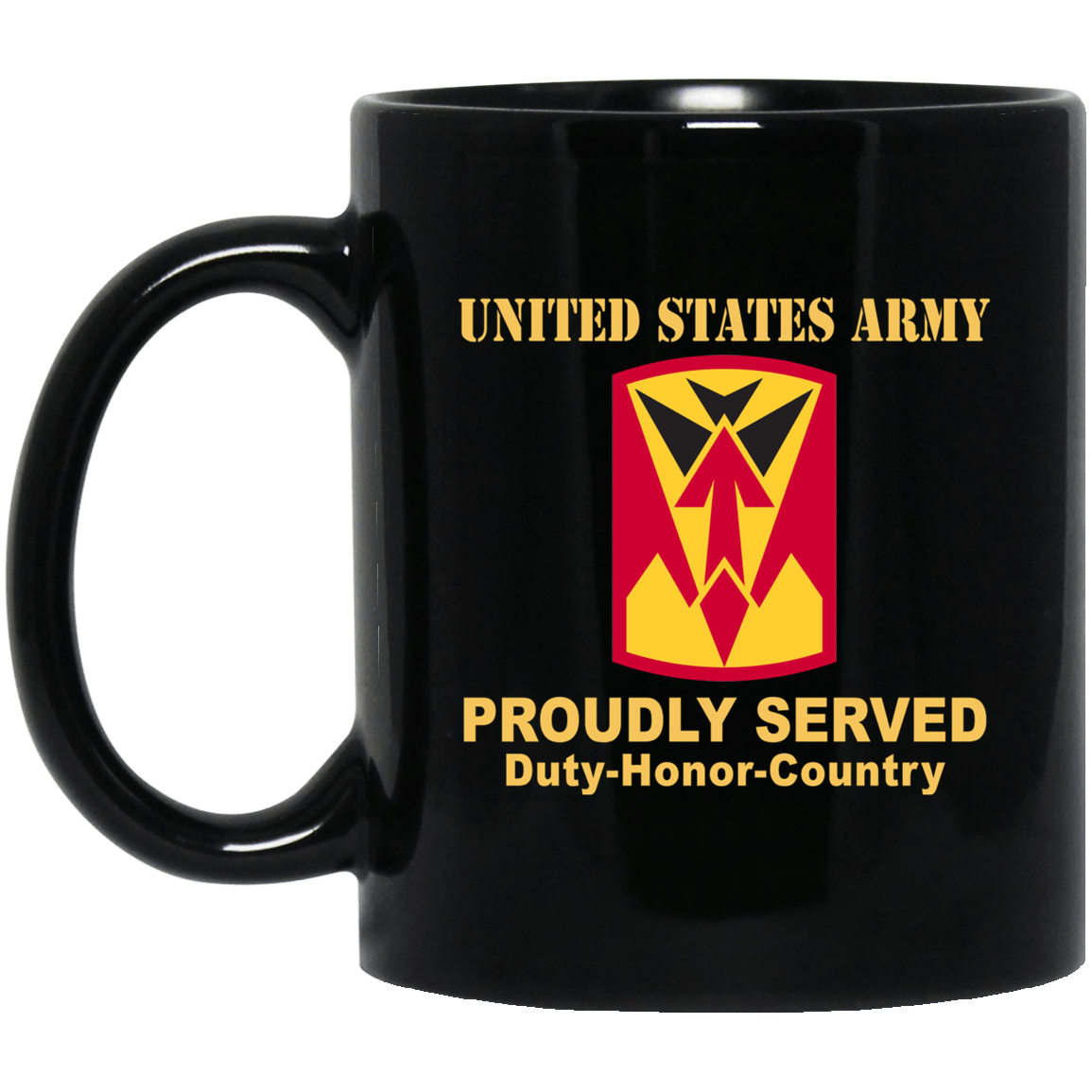 US ARMY 35TH AIR DEFENSE ARTILLERY BRIGADE CSIB - 11 oz - 15 oz Black Mug-Mug-Army-CSIB-Veterans Nation
