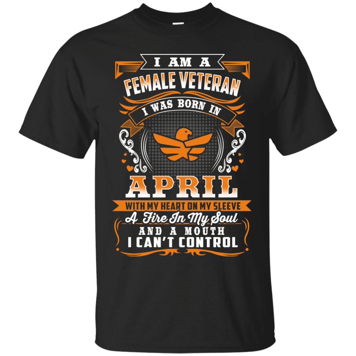 Military T-Shirt "FEMALE VETERAN BORN IN APRIL"-TShirt-General-Veterans Nation