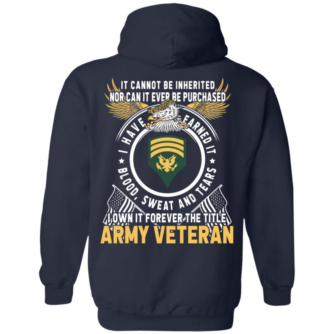 US Army E-7 SPC E7 Specialist Ranks T-Shirt For Men On Back-TShirt-Army-Veterans Nation