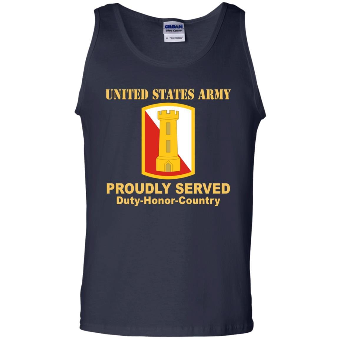 US ARMY 168TH ENGINEER BRIGADE- Proudly Served T-Shirt On Front For Men-TShirt-Army-Veterans Nation