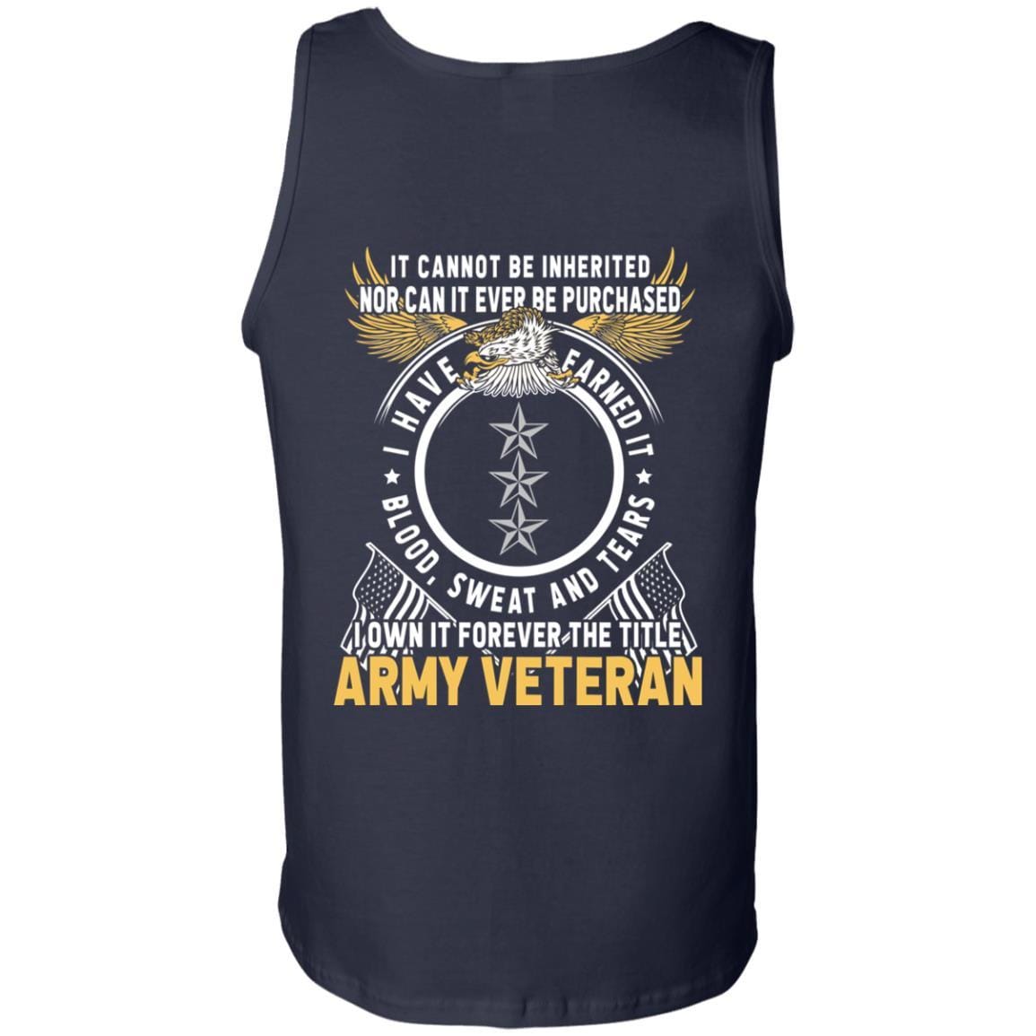 US Army O-9 Lieutenant General O9 LTG General Officer Ranks T-Shirt For Men On Back-TShirt-Army-Veterans Nation