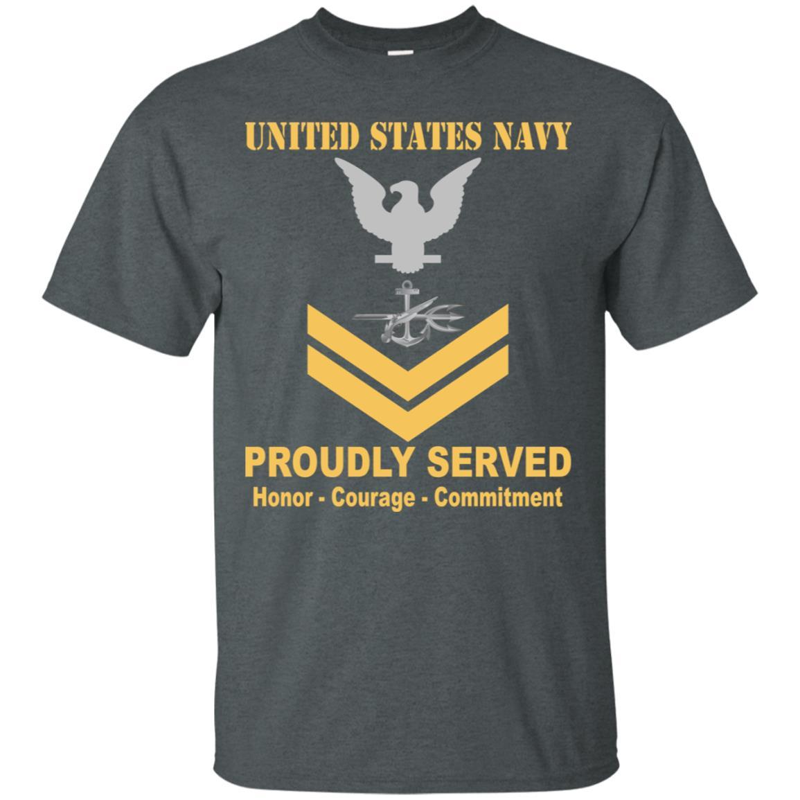 Navy Special Warfare Operator Navy SO E-5 Rating Badges Proudly Served T-Shirt For Men On Front-TShirt-Navy-Veterans Nation