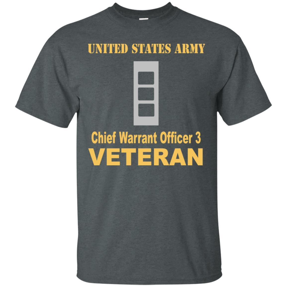 US Army W-3 Chief Warrant Officer 3 W3 CW3 Warrant Officer Veteran Men T Shirt On Front-TShirt-Army-Veterans Nation