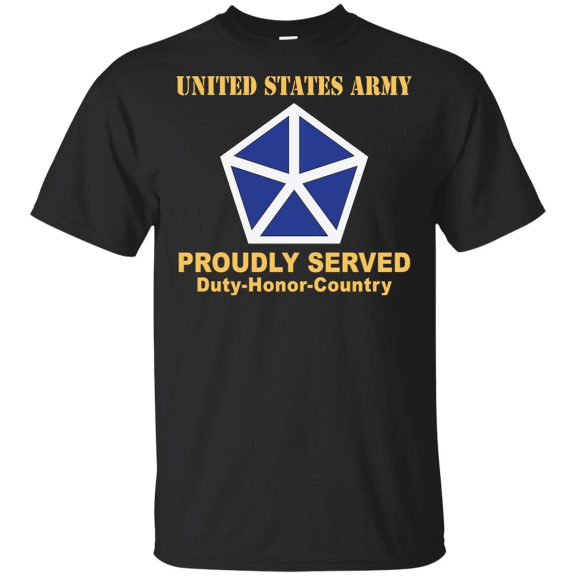 US ARMY 5TH CORPS- Proudly Served T-Shirt On Front For Men-TShirt-Army-Veterans Nation