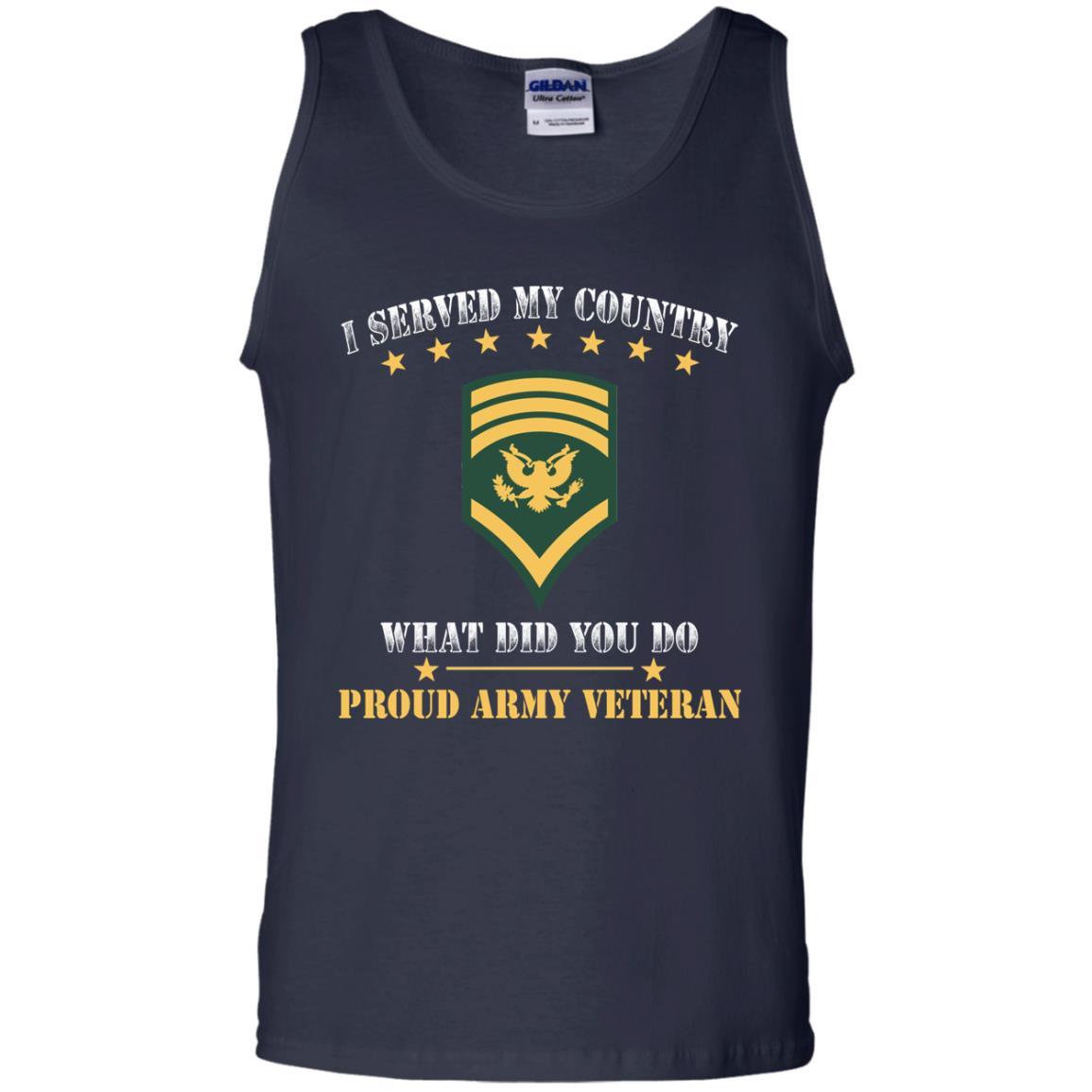 US Army E-8 SPC E8 Specialist Ranks Men Front T Shirt - Proud US Army Veteran-TShirt-Army-Veterans Nation