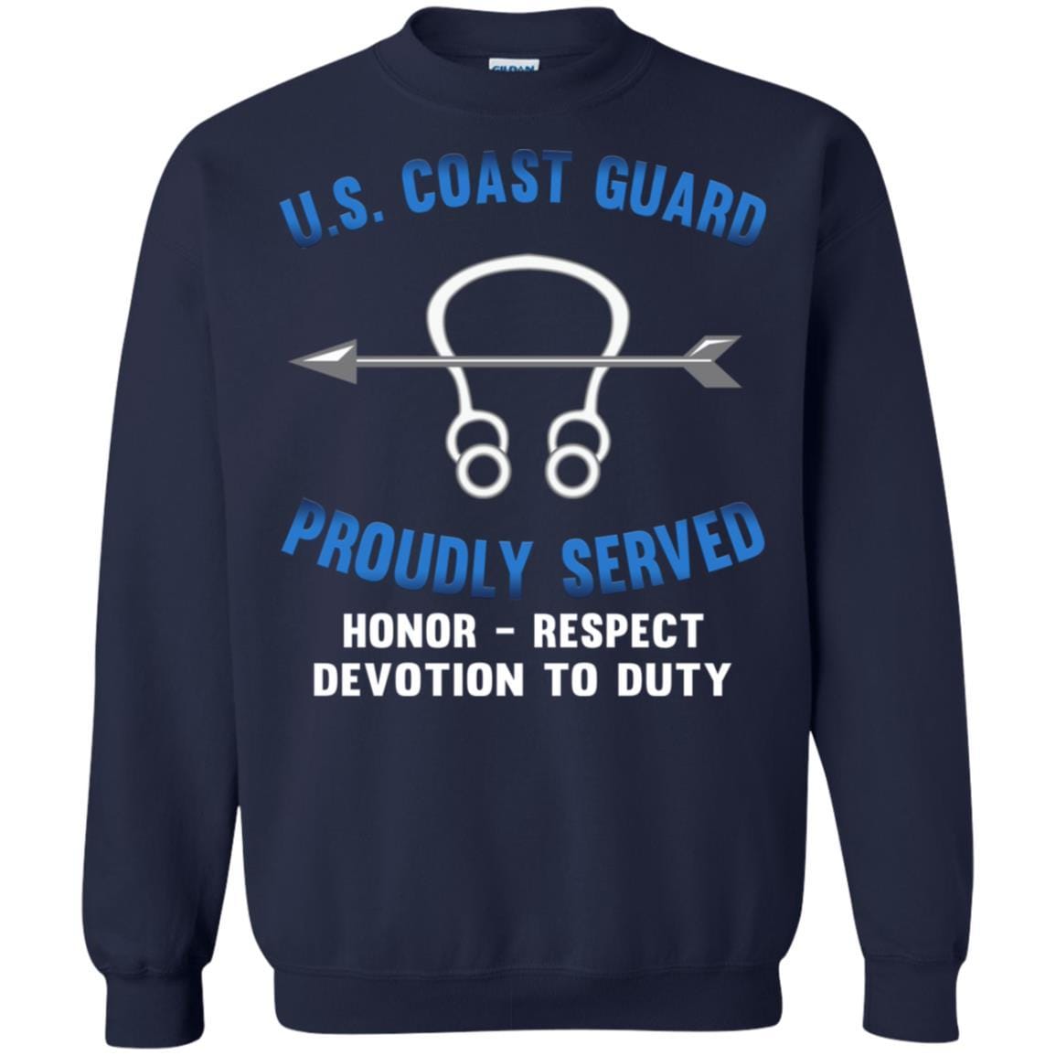 US Coast Guard Sonar Technician ST Logo Proudly Served T-Shirt For Men On Front-TShirt-USCG-Veterans Nation